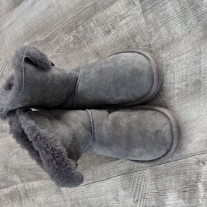 UGG Women's Gray Bailey Button Boots Size 6